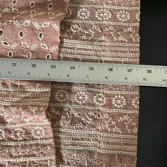 ZARA Top XL Openwork Floral Eyelet Embroidered Crochet Lace Boho Peasant Beachy - Picture 13 of 13